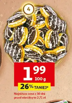 Auchan Ciastka kremówki dekorowane morelowe lub wiśniowe Dr Gerard, luzem w opakowaniu oferta