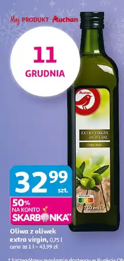 Auchan Oliwa z oliwek extra virgin 0,75l Auchan oferta