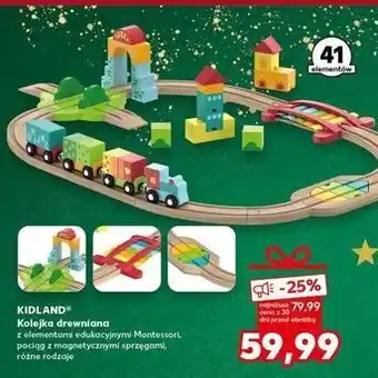 Kaufland Kolejka drewniana 41 el. Kidland oferta