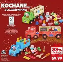 Kaufland Ciężarówka z przyczepą drewnianą świnka peppa oferta
