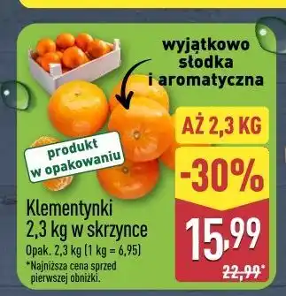 ALDI Klementynki 2,3 kg w skrzynce oferta