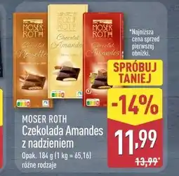 ALDI Czekolada Amandes z nadzieniem oferta