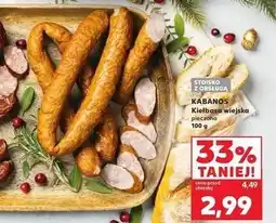 Kaufland Kiełbasa wiejska pieczona Kabanos oferta