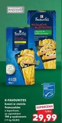 Kaufland Łosoś w cieście francuskim ze szpinakiem K-Classic Favourites oferta