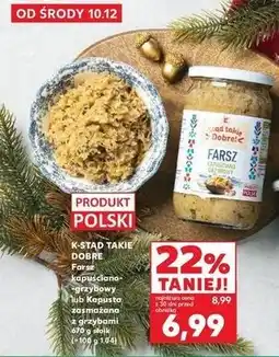 Kaufland Kapusta zasmażana z grzybami K-Classic Stąd Takie Dobre! oferta