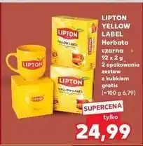 Kaufland Herbata + herbata yello label 25 torebek kubek Lipton Yellow Label Tea oferta