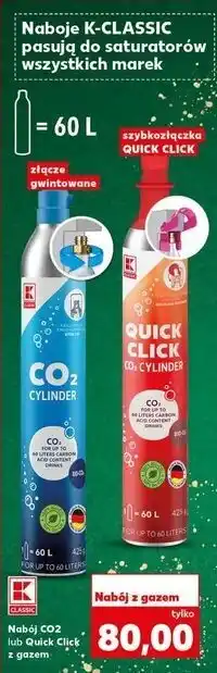 Kaufland Nabój CO2 lub Quick Click z gazem oferta