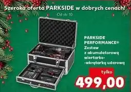 Kaufland Zestaw z akumulatorową wiertarko-wkrętarką udarową Parkside Performance oferta