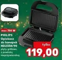 Kaufland Opiekacz do kanapek HD2330/90 moc 750 W Philips oferta