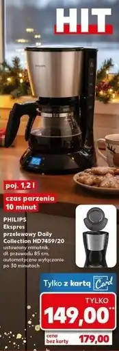 Kaufland Ekspres przelewowy Dailly Collection HD7459/20 Philips oferta