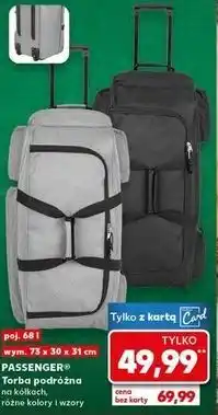 Kaufland Torba podróżna na kółkach, poj. 68 l, wym. 73 x 30 x 31 cm Passenger oferta