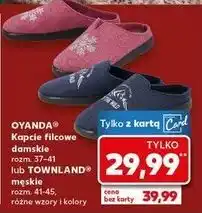 Kaufland Kapcie filcowe damskie rozm. 37-41 Oyanda lub męskie rozm. 41-45 Townland oferta