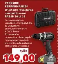 Kaufland Wiertarko-wkrętarka akumulatorowa PABSP 20 Li C4 Parkside Performance oferta