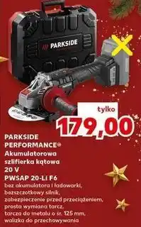 Kaufland Akumulatorowa szlifierka kątowa 20 V PWSAP 20-LI F6 Parkside Performance oferta