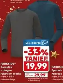 Kaufland Koszulka z długim rękawem męska rozm. 48-58 Parkside oferta