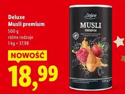 Lidl Musli Deluxe Musli premium różne rodzaje oferta