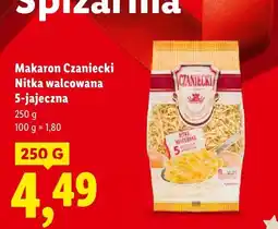 Lidl Makaron Czaniecki Nitka walcowana 5-jajeczna oferta