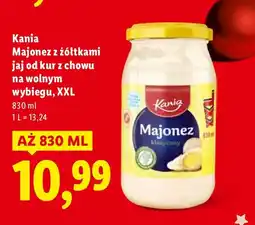 Lidl Majonez z żółtkami jaj od kur z chowu na wolnym wybiegu XXL Kania oferta