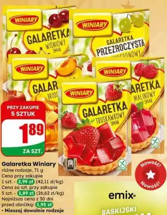 Galaretka Winiary różne rodzaje