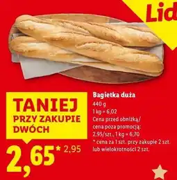 Lidl Bagietka duża oferta