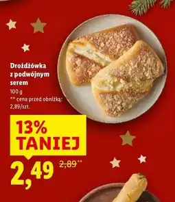 Lidl Drożdżówka z podwójnym serem serem oferta