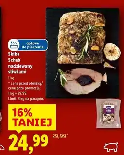 Lidl Schab nadziewany śliwkami oferta