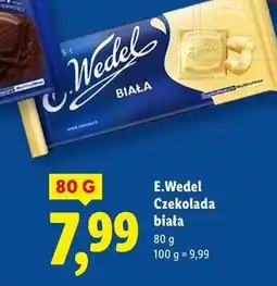 Lidl E.Wedel Czekolada biała oferta