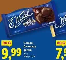Lidl E.Wedel Czekolada gorzka oferta