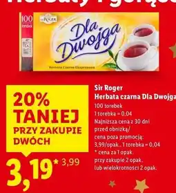 Lidl Sir Riger Herbata Czarna dla Dwojga oferta