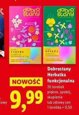 Lidl Dobrostany Herbatka funkcjonalna oferta