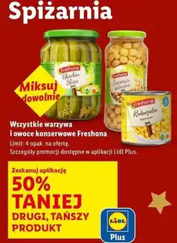 Lidl wszystkie warzywa i owoce konserwowe freshona oferta