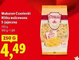 Lidl Makaron Czarniecki Nitka walcowana 5-jajeczna oferta