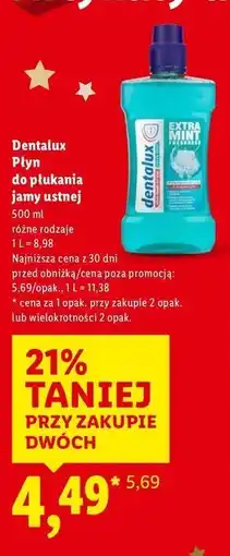 Lidl Dentalux Płyn do płukania jamy ustnej oferta