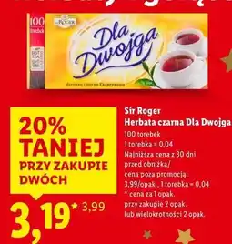Lidl Herbata ekspresowa Sir Roger Dla Dwojga oferta