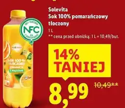 Lidl Sok pomarańczowy 100% Solevita oferta
