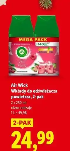 Lidl Wkłady zapachowe rose & malina Air Wick Essential Oils oferta