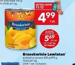 Lewiatan Brzoskwinie Lewiatan w syropie 820g/470g oferta