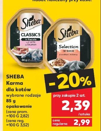 Kaufland Karma dla kota z wołowiną w sosie 1 OPAK 4 SZT 85 G oferta