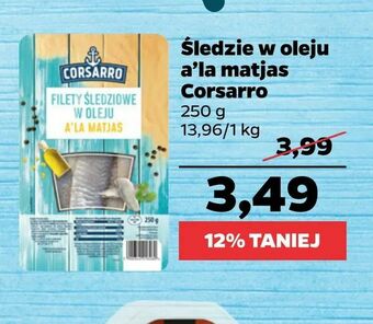 Netto Śledzie w oleju a'la matjas Corsarro oferta