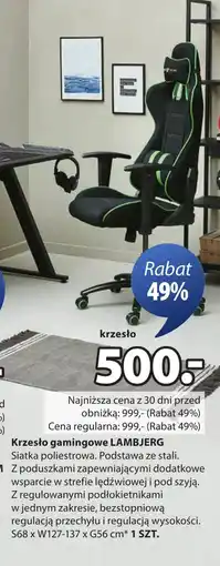 JYSK Krzesło gamingowe oferta
