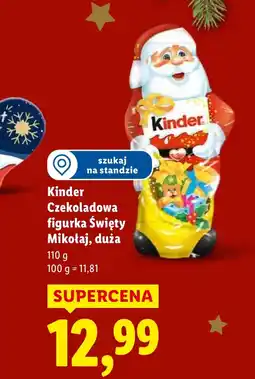 Lidl Mikołaj z czekolady Kinder oferta