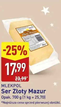 ALDI Ser żółty Mazur 700g oferta