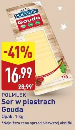 ALDI Ser w plastrach Gouda 1kg oferta