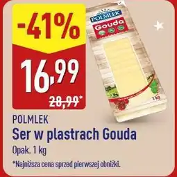 ALDI Ser w plastrach Gouda 1kg oferta