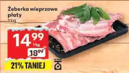 Delikatesy Centrum żeberka wieprzowe płaty 1kg oferta