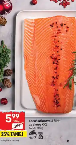 Delikatesy Centrum łosoś atlantycki filet ze skórą XXL 100g oferta