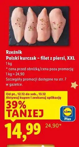 Lidl Polski kurczak - filet z piersi, XXL Rzeźnik Polski oferta