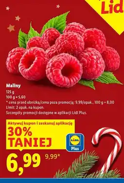 Lidl Maliny 125 g Lidl oferta