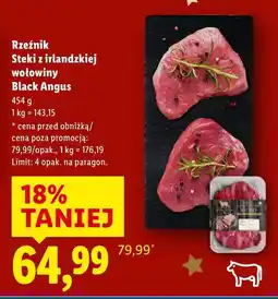 Lidl Steki z irlandzkiej wołowiny Black Angus Rzeźnik oferta