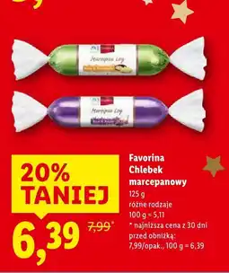 Lidl Chlebek marcepanowy różne rodzaje Favorina oferta